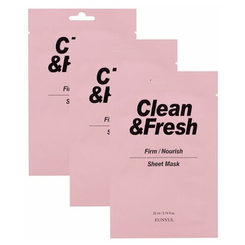 Eunyul Набор тканевых масок для питания и укрепления — Clean fresh firm/nourish sheet mask, 3шт