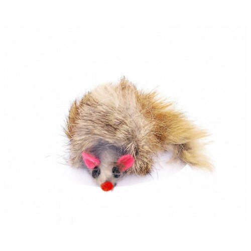 Игрушка Papillon Пушистый мышонок Furmouse, ass. Colours 9cm для кошек натуральный мех кролик в ассортименте 11см