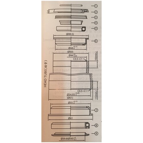 Рулевая колонка Neco H386 (1.5 - 1-1/8) якорь рулевой колонки xlc a head plug ap s01 1 1 8 alu silver sb plus