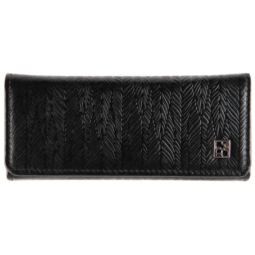 Ключница для мужчин натуральная кожа, 6*14 см, на кнопках, цвет черный Кредо Domenico Morelli DM-KL04-TK01 - 1 шт.