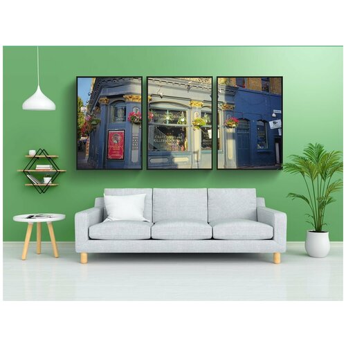 фото Набор модулных постеров для интерьера "лондон, паб, англия" 60x90 см. в тубусе, без рамки lotsprints