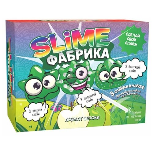 фото Набор для опытов и экспериментов слайм фабрика «яблоко», юный химик, 300 г