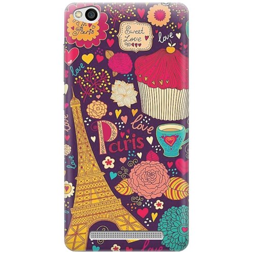 фото Re:pa накладка transparent для xiaomi redmi 3 с принтом "love in paris"