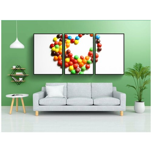 фото Набор модулных постеров для интерьера "красочный, красочная любовь, любовь" 60x90 см. в тубусе, без рамки lotsprints