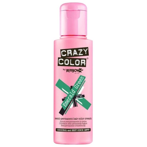 Crazy Color Краситель прямого действия Semi-Permanent Hair Color Cream, 53 emerald green, 100 мл