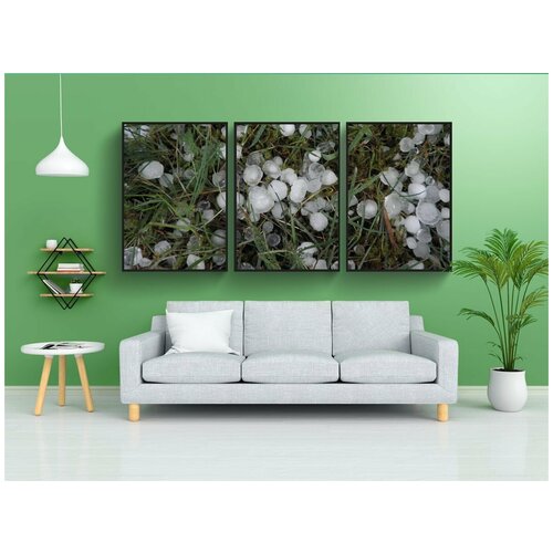 фото Набор модулных постеров для интерьера "град, погода, буря" 60x90 см. в тубусе, без рамки lotsprints