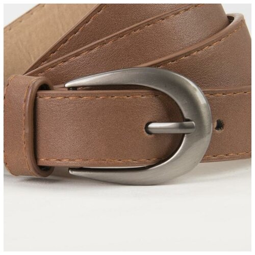 фото Ремень женский, ширина 2,3 см, гладкий, пряжка металл, цвет светло-коричневый mega-trade