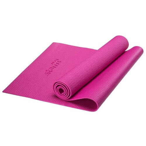 фото Коврик для йоги starfit fm-101pvc 173*61*0.5 розовый прайм спорт