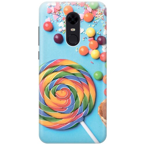 фото Силиконовый чехол на xiaomi redmi 5 plus / сяоми редми 5 плюс с эффектом блеска "пончики в шоколадной глазури gosso