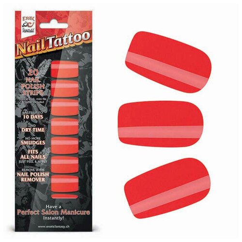 фото Набор лаковых полосок для ногтей красный шик nail foil erotic fantasy