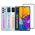 Защитное стекло на Samsung Galaxy M52/ M51/ A71/ A72 (Самсунг M52/M51/A71/A72) Закаленное стекло с олеофобным покрытием Base glass - изображение