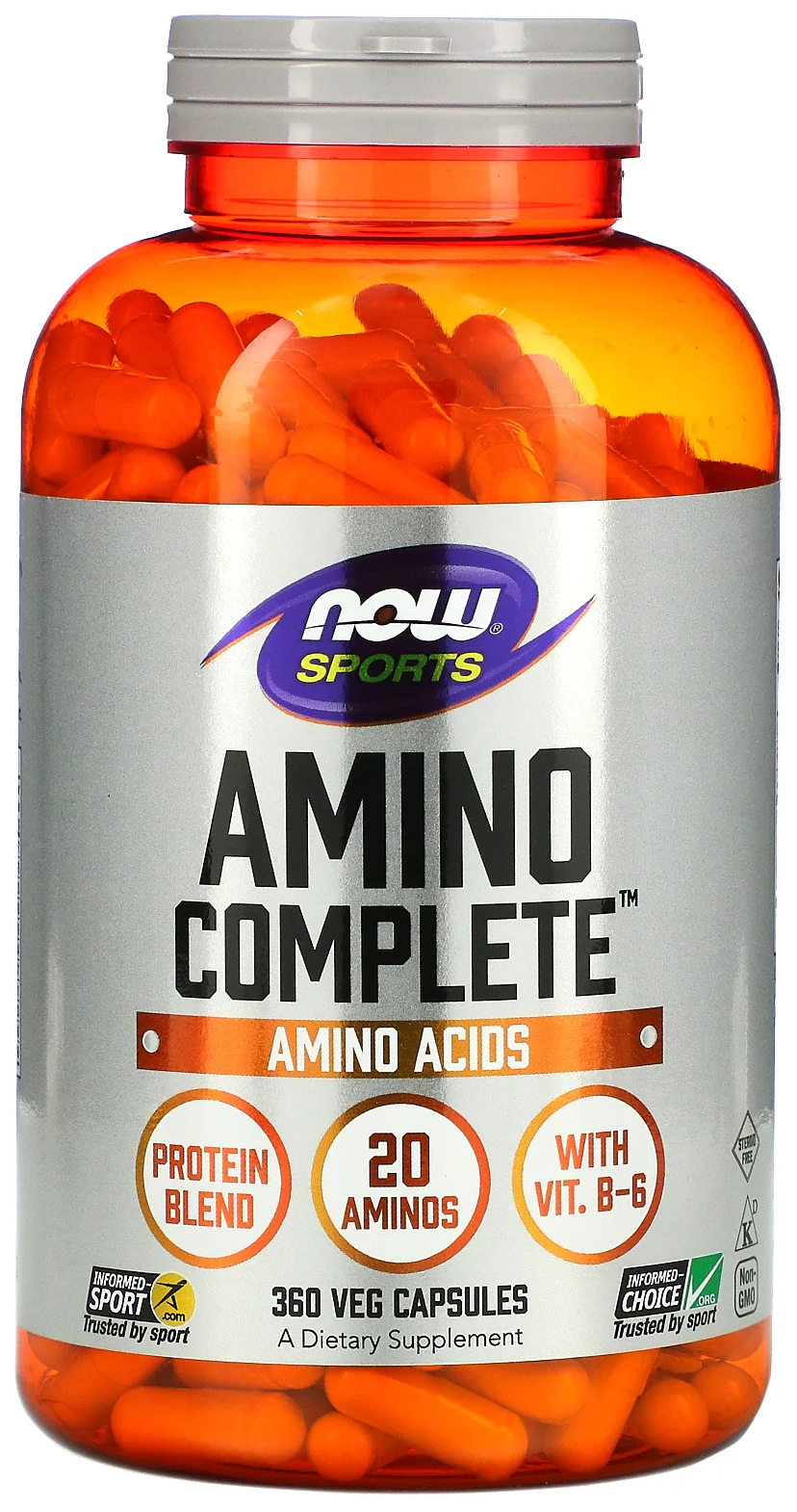 Amino Complete NOW Foods, Аминокомплекс, Полный Спектр Аминокислот - 360 капсул