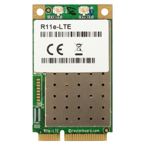 Модуль Mikrotik R11e-LTE LTE/3G/2G, MIMO 2x2 с интерфейсом Mini PCI Express. LTE-модем 4-й Категории. , для подключения внешних антенн, модуль оборудова quectel ec200t ec200t eu lte cat4 модуль 4g lte mini pcie беспроводной модуль cat4 оригинал