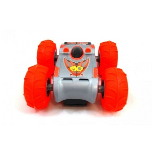 Р/у машинка перевертыш с резиновыми колесами (до 30 км/ч), красная