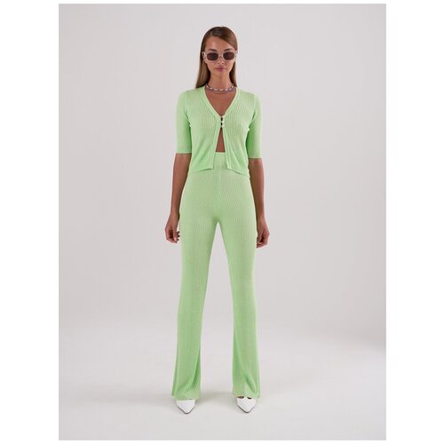 Трикотажный кардиган TOPTOP STUDIO с коротким рукавом, Фуксия, M