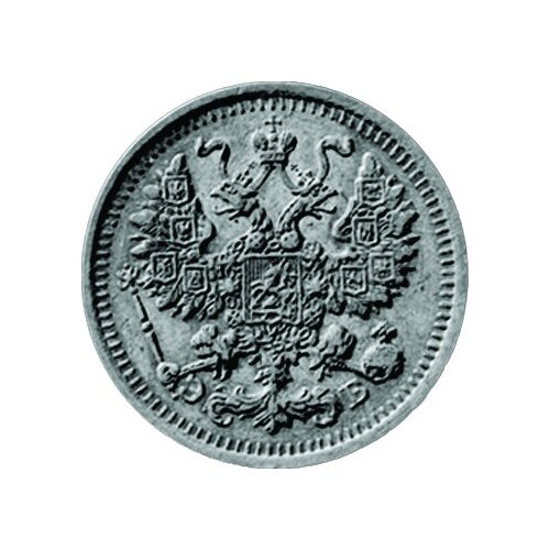 (1877, СПБ HI) Монета Россия 1877 год 5 копеек Орел C, Ag500, 0.9г, Гурт рубчатый VF