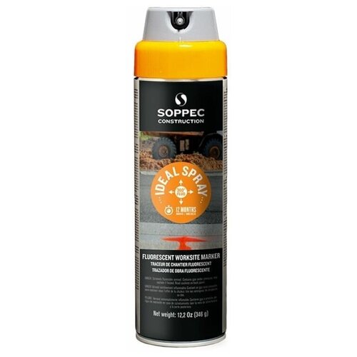 Флуоресцентная краска для геодезии и строительства Soppec IdealSpray 360 жёлтый 141817