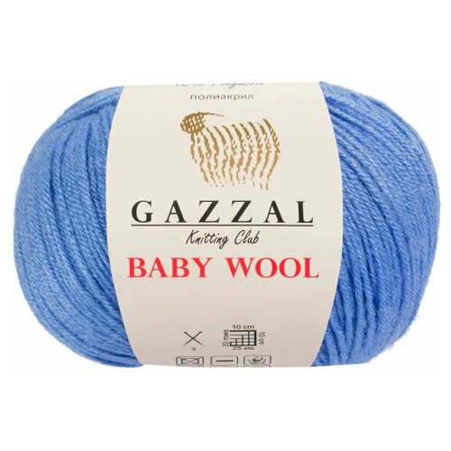 Пряжа Gazzal Baby Wool (813 голубой)  - купить со скидкой
