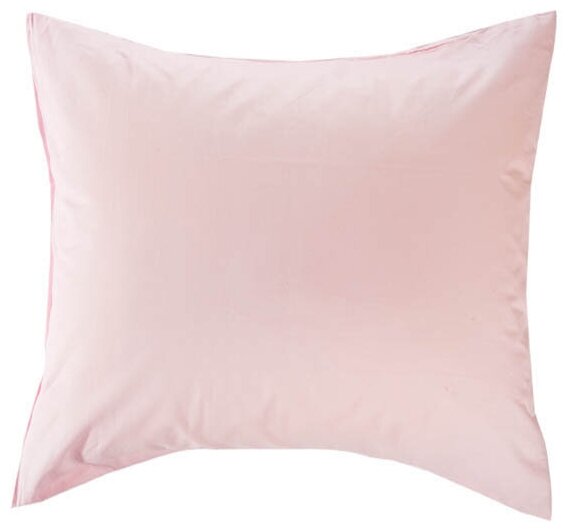 Наволочка на подушку для сна на молнии 70х70 из поплина хлопок, гипоаллергенная, розовая