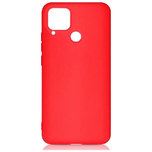 силиконовый чехол с микрофиброй df для realme c15 красный Чехол для смартфона DF rmOriginal-13 для Realme C25, красный