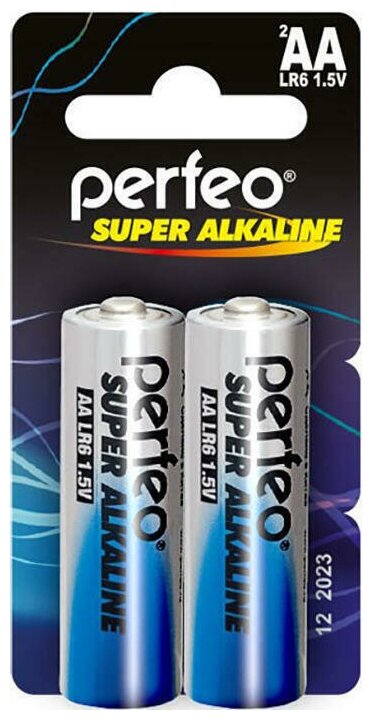 Батарейка Батарейка AA щелочная Perfeo LR6/2BL mini Super Alkaline 2 шт