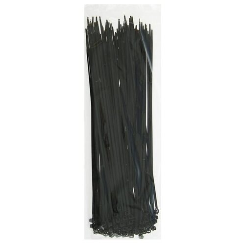 Хомут-стяжки пластиковые, 3.6х300 мм, черные, упаковка 100 шт../В упаковке шт: 1