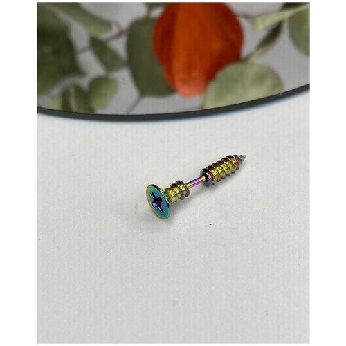 Серьги одиночные Own Accessories, бижутерный сплав, золотой