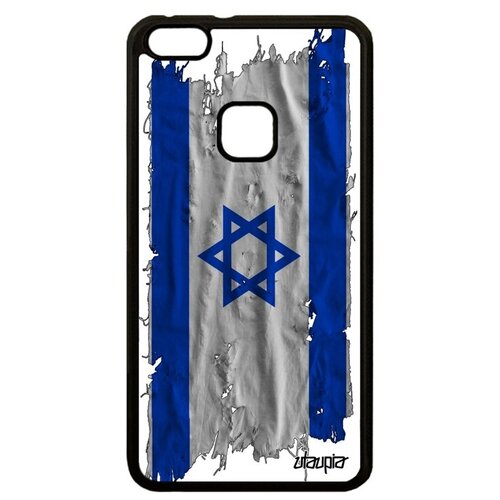 фото Противоударный чехол для телефона // huawei p10 lite // "флаг израиля на ткани" страна государственный, utaupia, белый