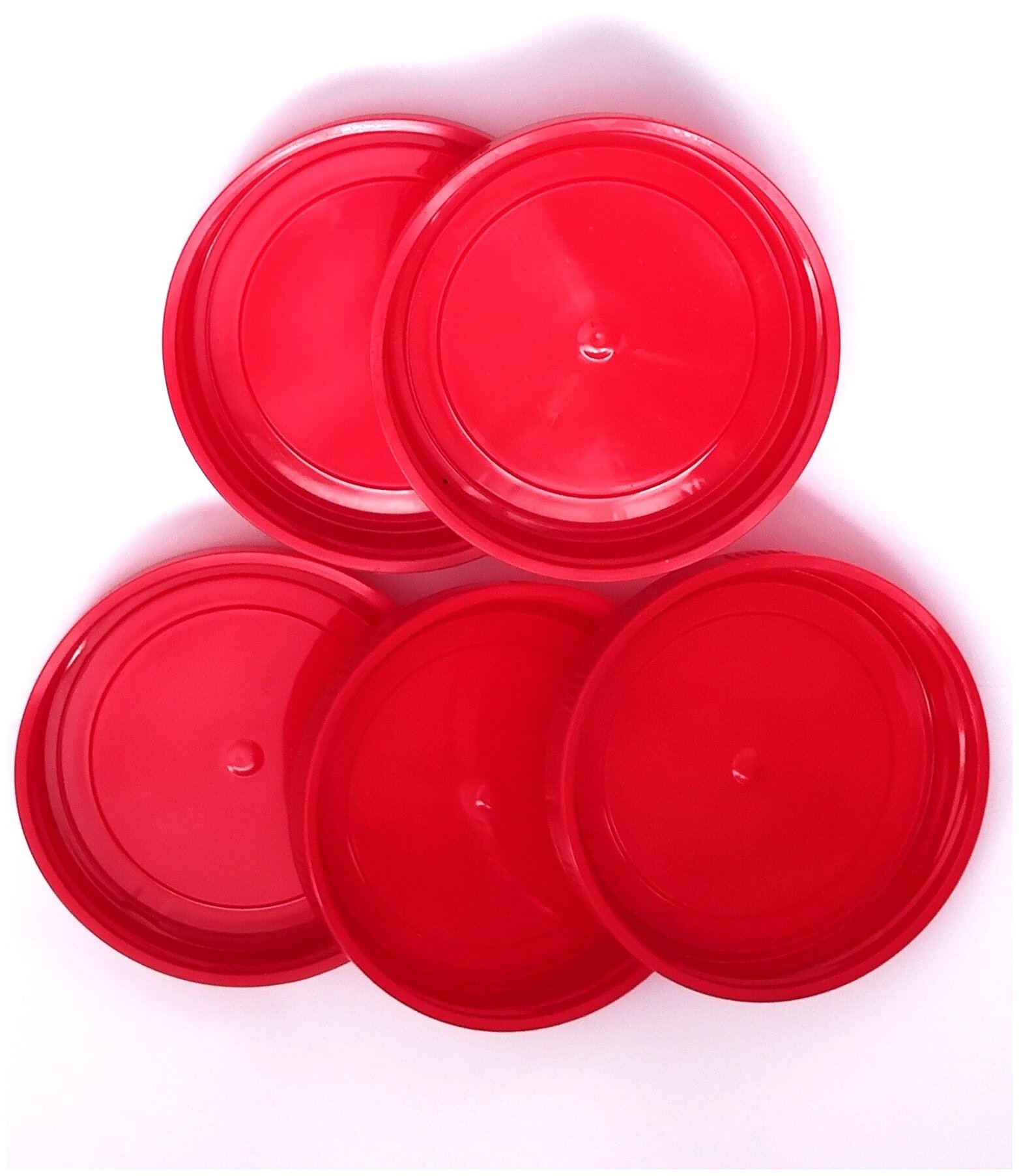 Набор винтовых крышек красного цвета диаметр 100 мм 5 штук - фотография № 4
