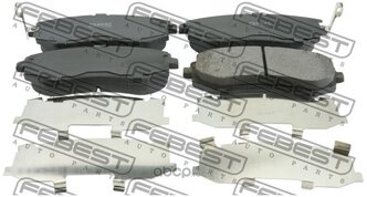 Дисковые тормозные колодки передние FEBEST 0801-G12F для Subaru (4 шт.)