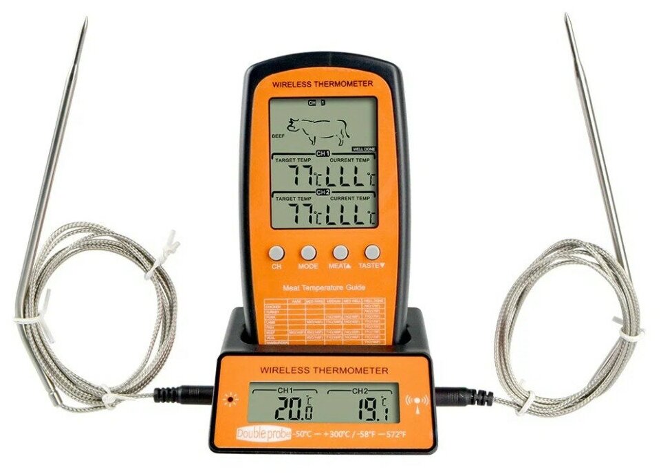 Термометр цифровой с 2-мя щупами Double probe