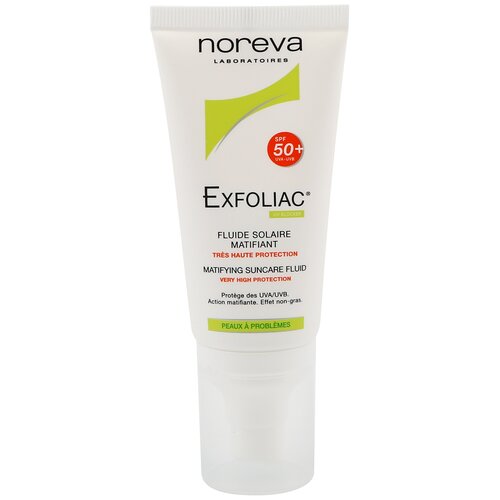 Noreva laboratories флюид Exfoliac Matifiant матирующий SPF 50, 40 мл noreva laboratories exfoliac маска masque desincrustant 50 мл