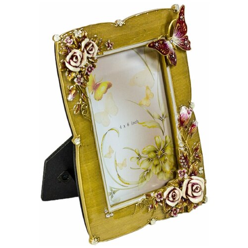 Металлическая фоторамка 10х15 см «Бабочки»