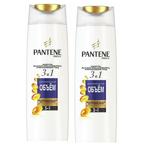 Шампунь для волос 3 в 1 Pantene «Дополнительный объём», 360 мл