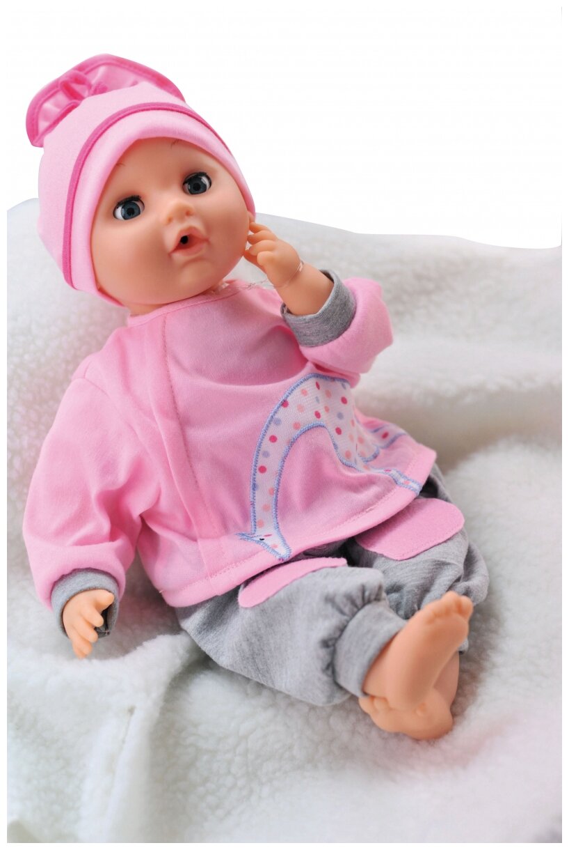 Кукла DIMIAN Bambina Bebe Пупс 40 см, с живой мимикой, со звуковыми эффектами BD308-M8
