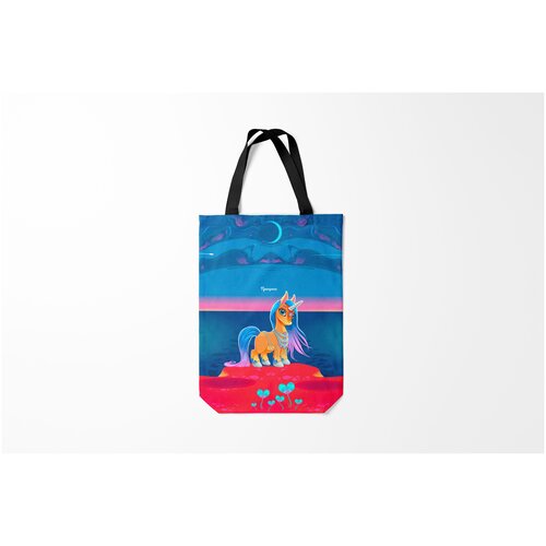 фото Сумка-шоппер / 31х42 см / девушкам / красивые рисунки принцесса единорог burnettie