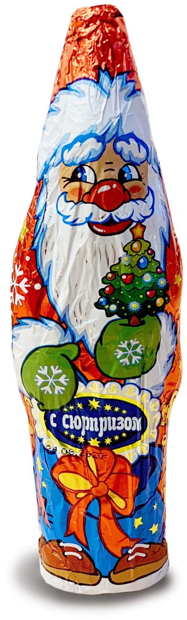 Шоколадная фигурка новогодняя "Дед Мороз" с сюрпризом 24 шт по 60 г - фотография № 7