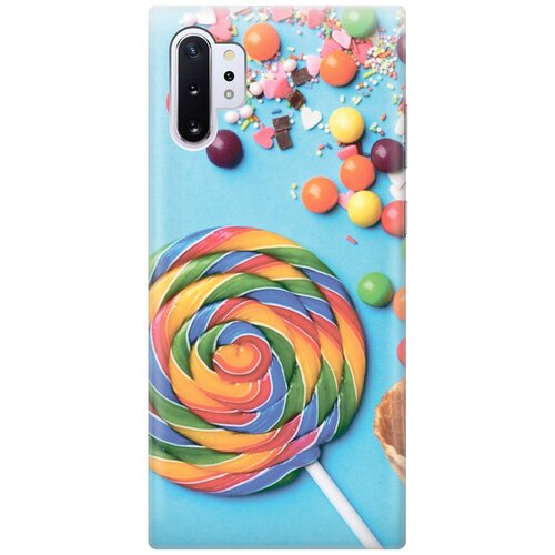 фото Силиконовый чехол на samsung galaxy note 10+ / самсунг ноут 10+ с эффектом блеска "разноцветный леденец gosso