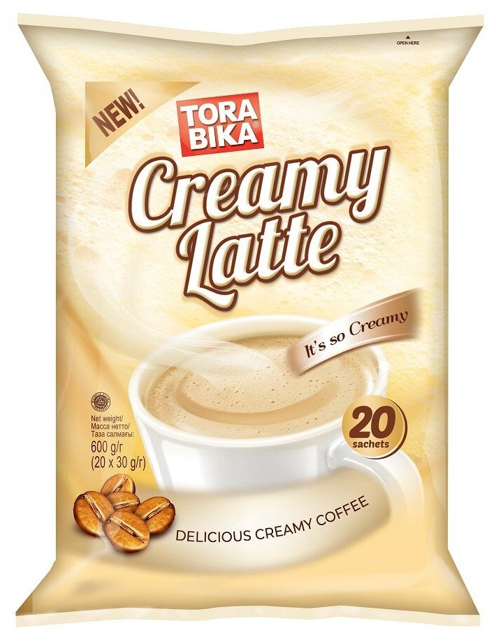 Напиток кофейный TORABIKA CREAMY LATTE 20 шт*30 г. - фотография № 1