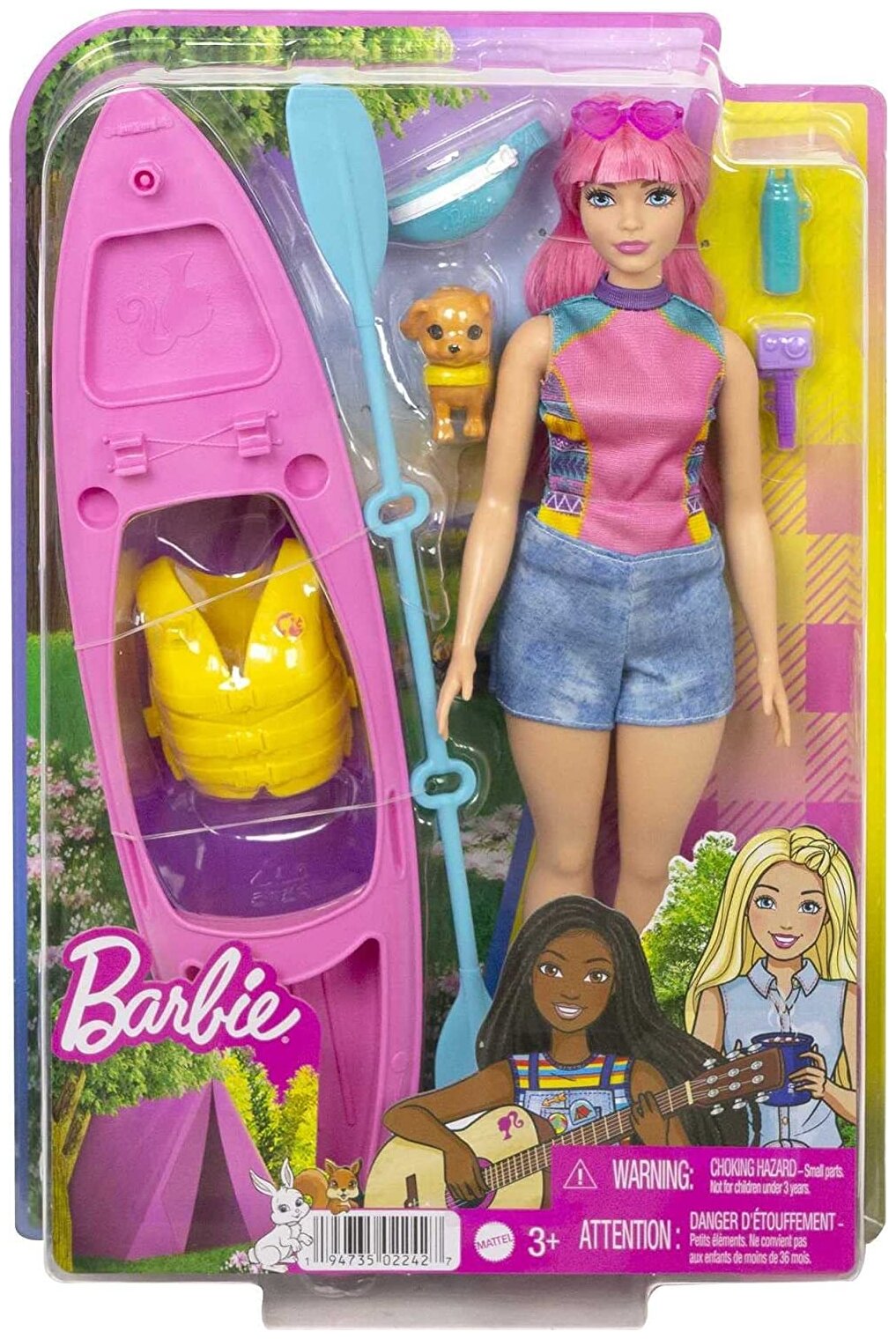 Кукла Barbie Кемпинг Дейзи, 29см, HDF75 розовый