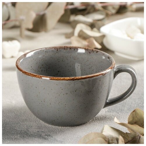 Чашка чайная Dark Grey, 340 мл, цвет тёмно-серый 7162863