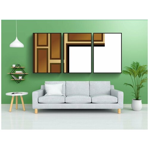 фото Набор модулных постеров для интерьера "граница, рамка, левый" 60x90 см. в тубусе, без рамки lotsprints