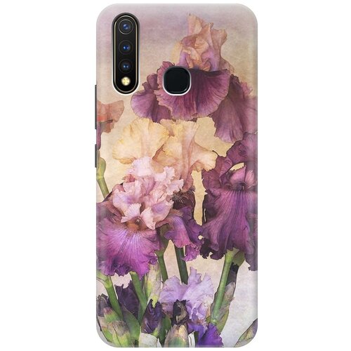 фото Re:pa накладка transparent для vivo y19 с принтом "фиолетовые цветы"