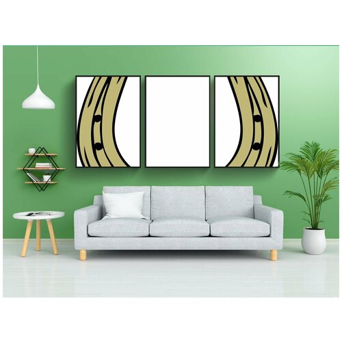 фото Набор модулных постеров для интерьера "подкова, открыто, удача" 60x90 см. в тубусе, без рамки lotsprints