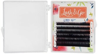 Омбре ресницы Lash&Go (микс) Розовые 6 линий 0,07, D, 8-13 mm