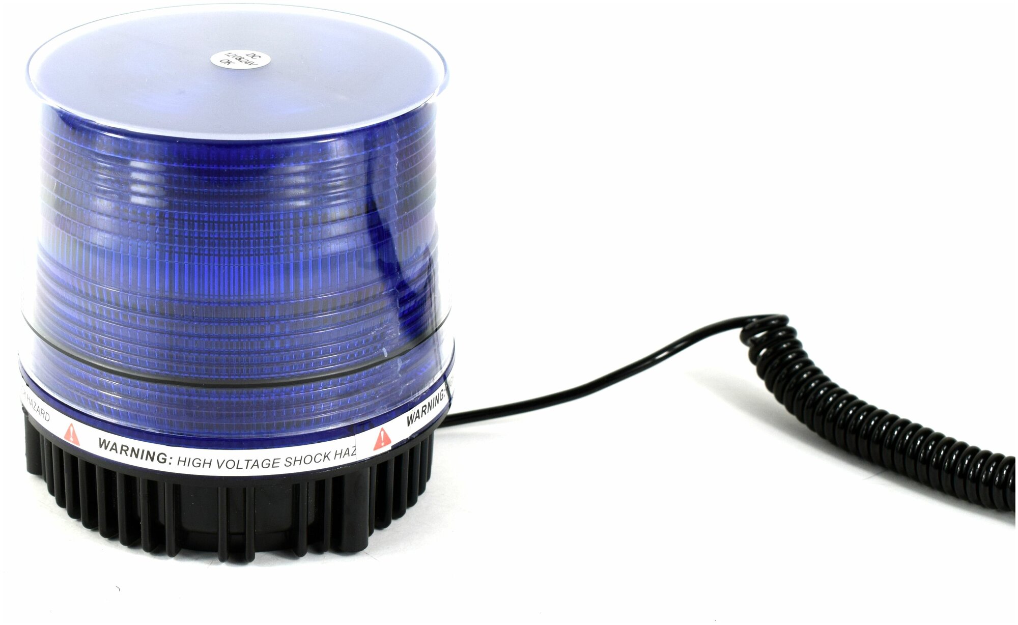 Фонарь проблесковый синий LED для автомобиля (маячок стробоскоп 12-24V на магните)
