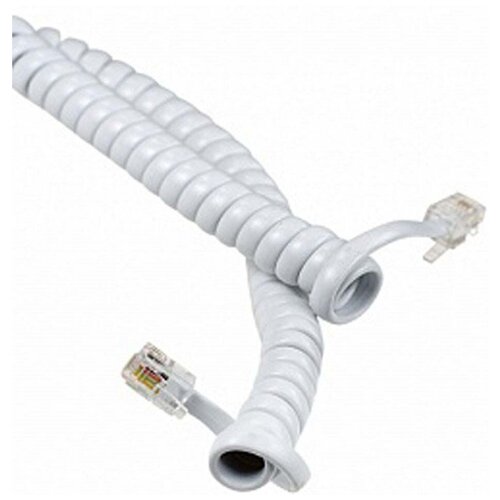 Витой трубочный кабель Pro Legend 2м, телефонный, белый PL1212