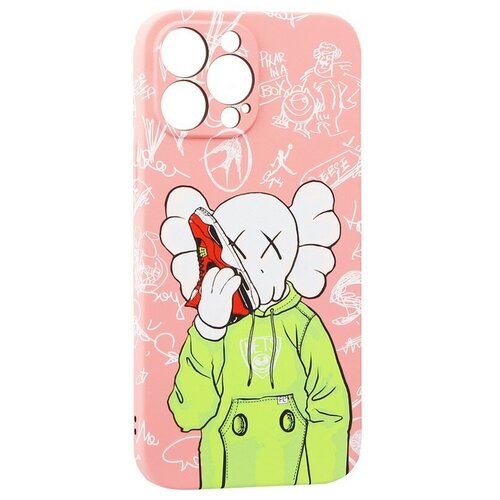 фото Чехол для iphone 13 pro (6.1") 0.8мм силикон luxo с флуоресцентным рисунком kaws j83