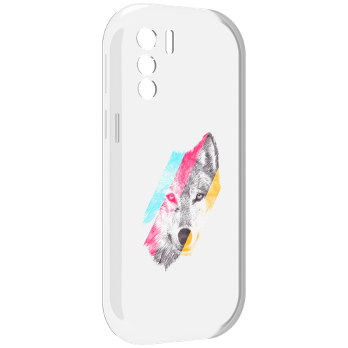 Чехол MyPads волк градиент для UleFone Note 13P задняя-панель-накладка-бампер