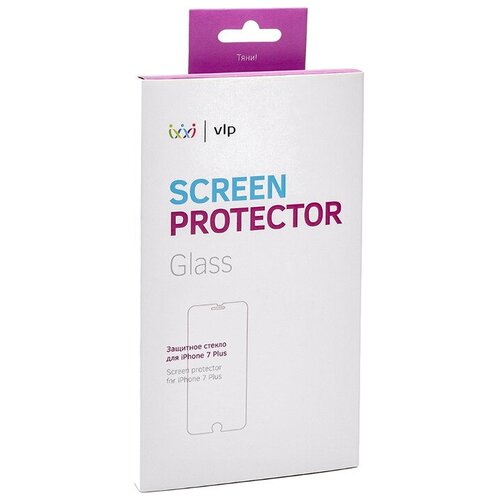 Защитное стекло vlp Screen Protector для iPhone 8/7 Plus (vlp-GL-iP8/7Plus) для Apple iPhone 8, Apple iPhone 7 Plus, 1 шт., прозрачное защитное стекло vlp защитное стекло 2 5d vlp для iphone 13 pro max олеофобное с черной рамкой